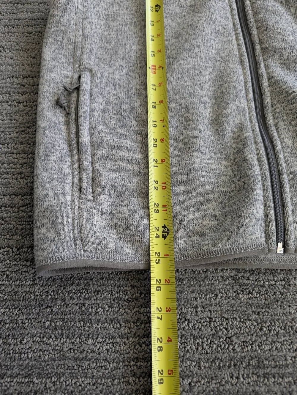 J. Crew Nordic Vest in Polartec Sweater Fleece Gray Zip Up